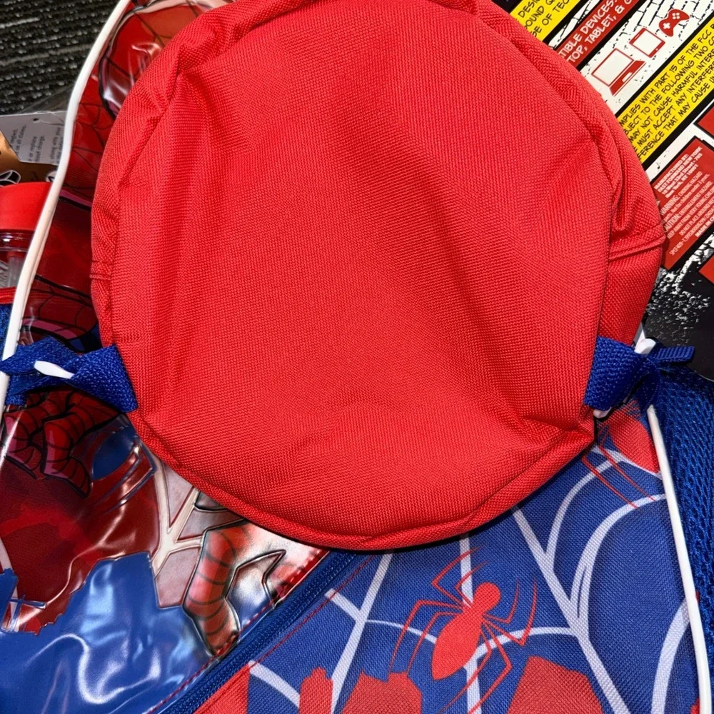 Marvel Spider-Man Backpack 5pc Set Kids NEW Backpack Lunch Headphones Bottle
